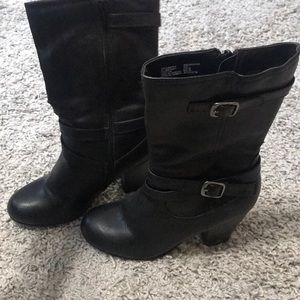 Black 3’ heel boots